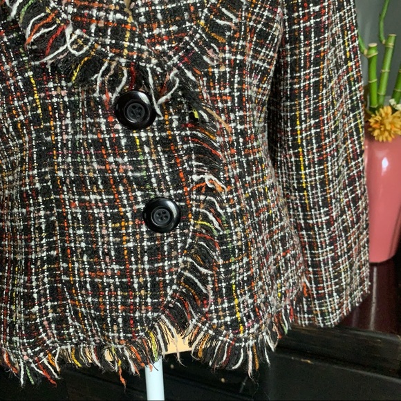 ROBERT LOUIS MULTICOLORED CONFETTI TWEED JACKET/BLAZER SIZE L - Picture 2 of 14